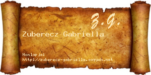 Zuberecz Gabriella névjegykártya