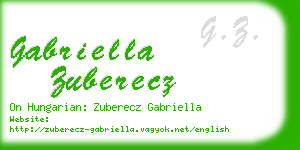 gabriella zuberecz business card